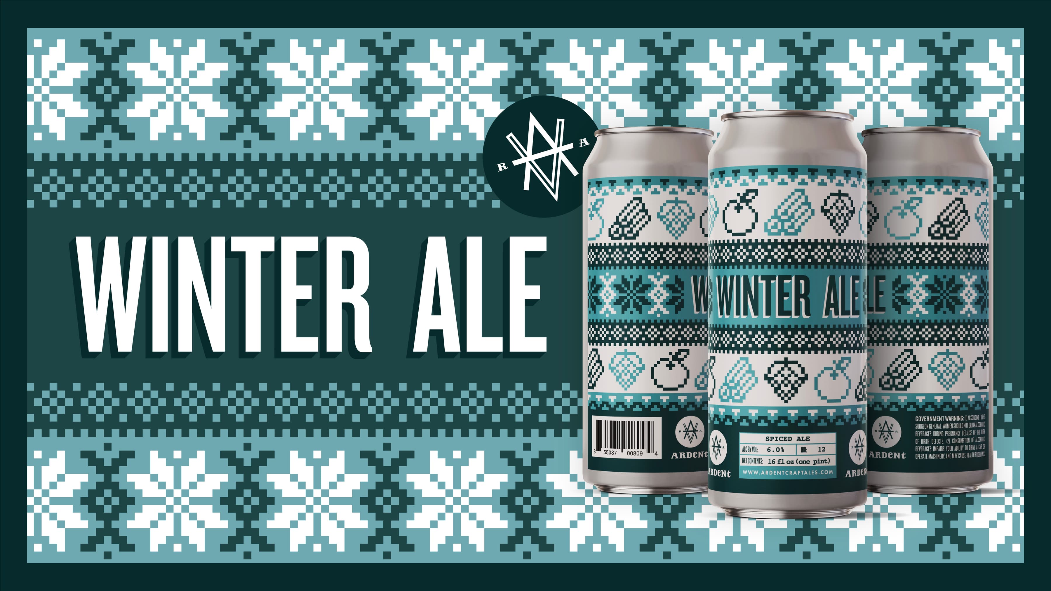 Graphic for Winter Ale in the style of a winter sweater
