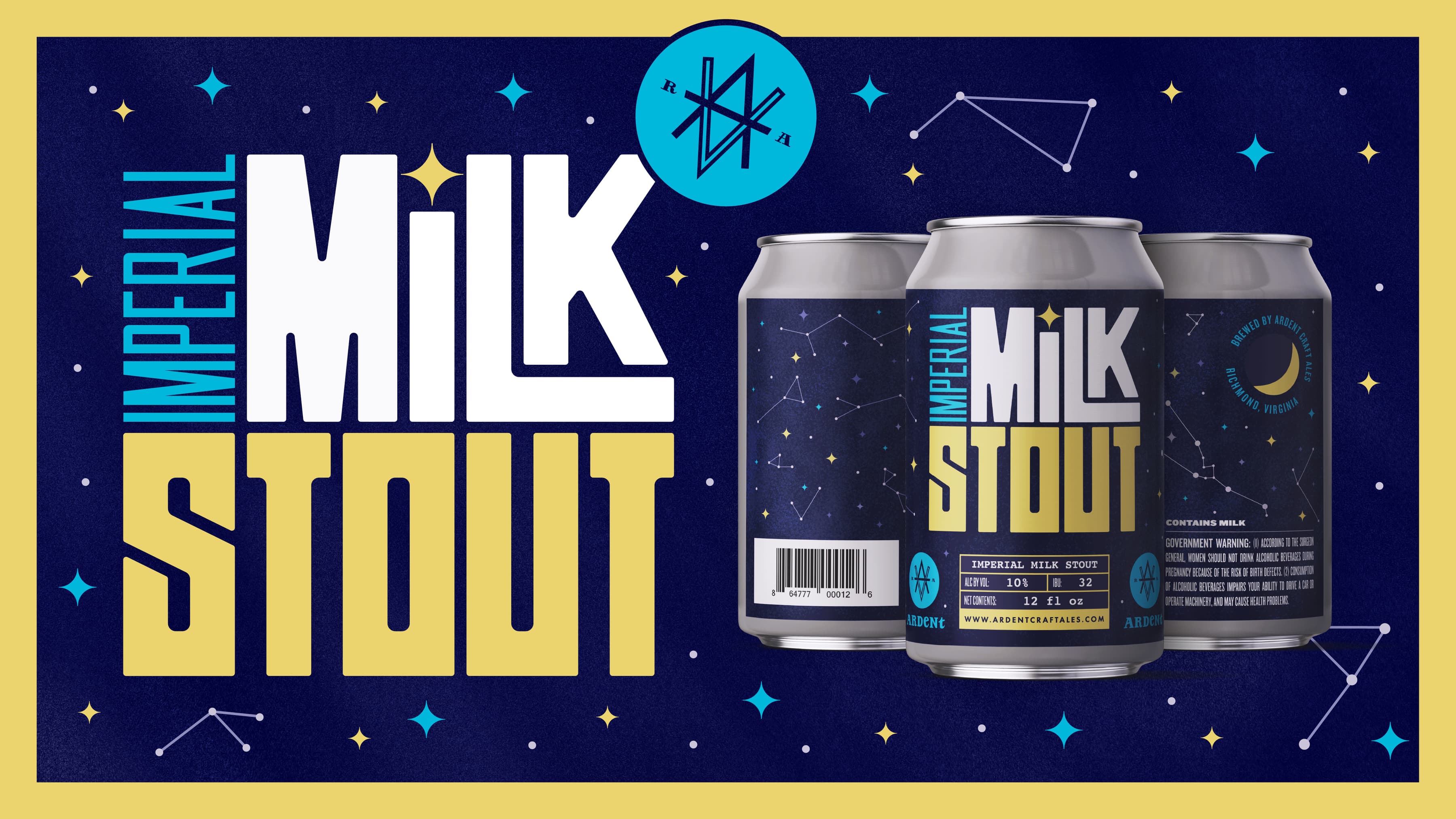 Graphic for Imperial Milk Stout with a design featuring stars and constellation symbols