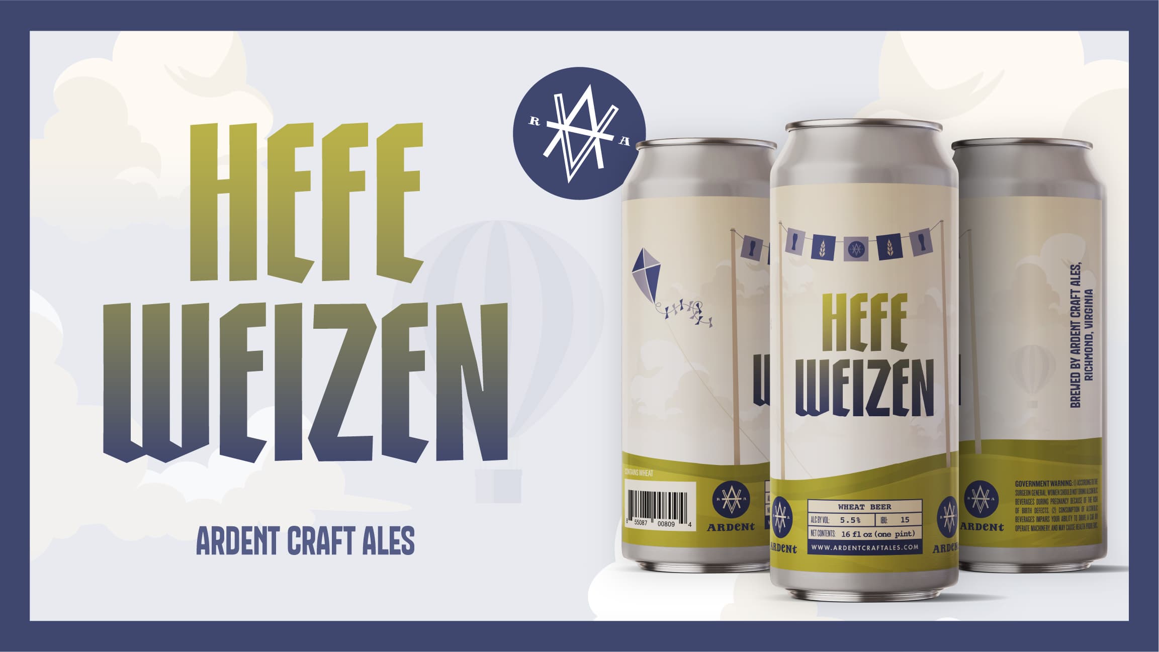 Graphic for Key Lime Gose, showing lime green 16oz cans over pink background with images of coconut and lime
