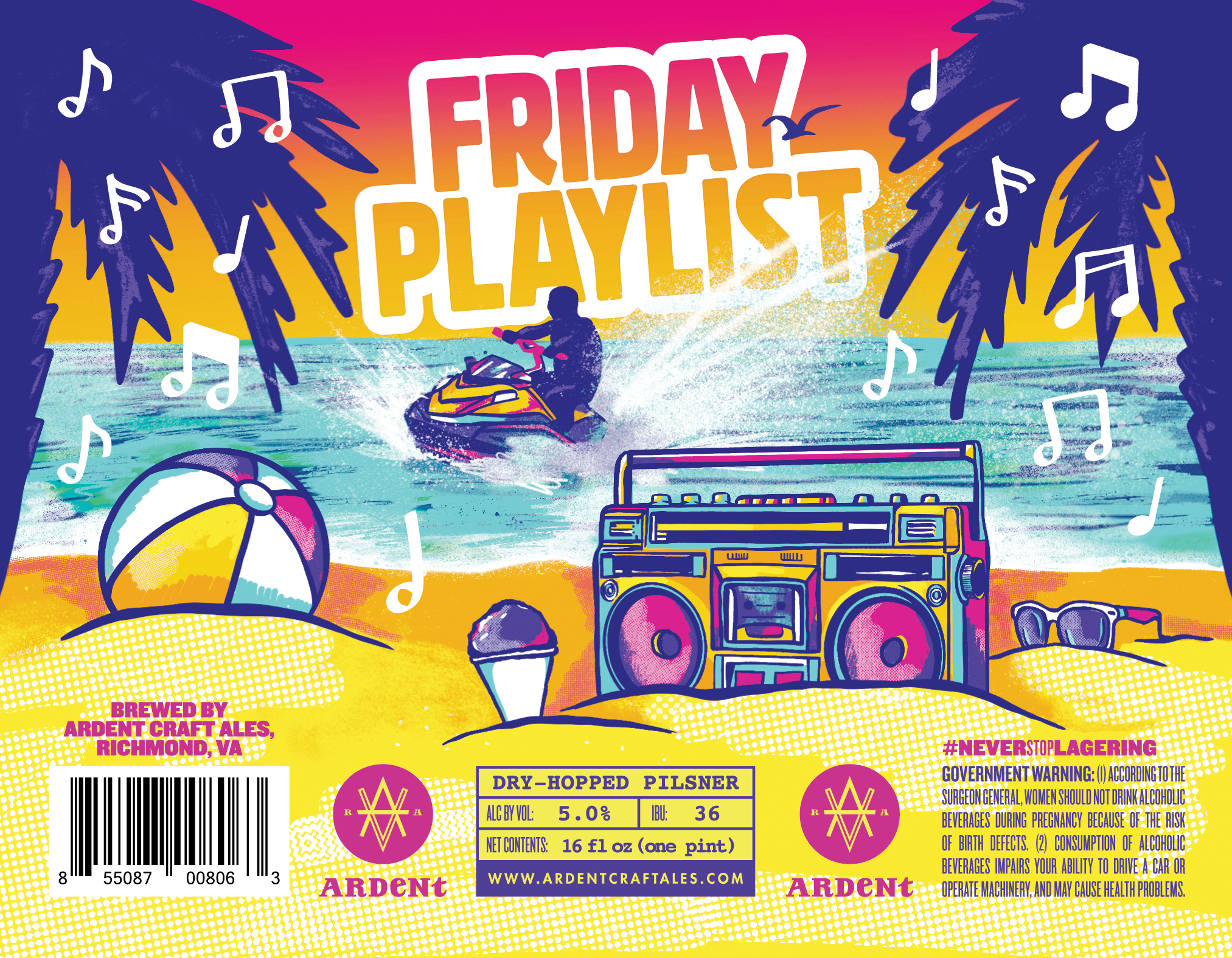 Graphic for Friday Playlist dry-hopped lager